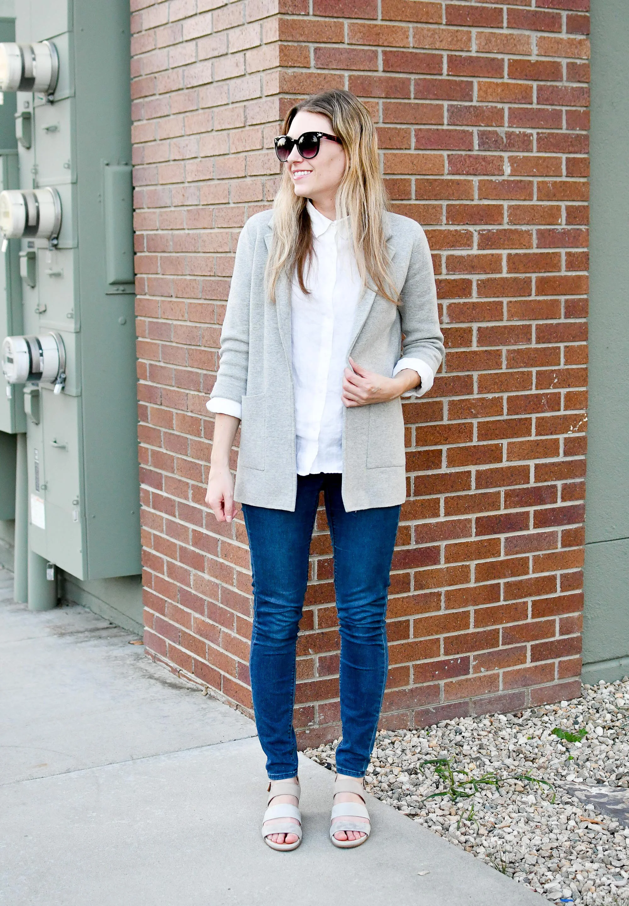 How to Style a Sweater Blazer for Work 25 Outfit Ideas